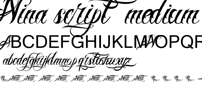 Nina Script  Medium font